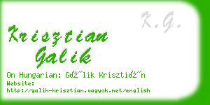 krisztian galik business card